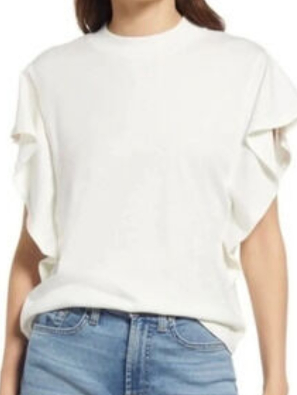 Madewell (Re) Sourced Cotton Flutter Sleeve Tee